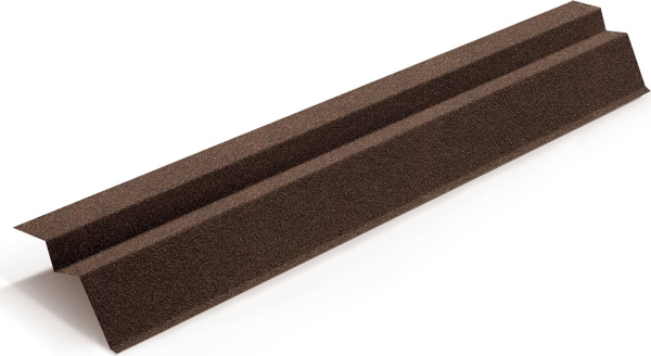 Планка карнизная для композитной черепицы Metrotile коричневый (1,355м)