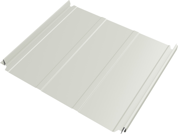 Кликфальц Double Pro Line Grand Line 0,45 ПЭ с пленкой на замках RAL 9002 светло-серый