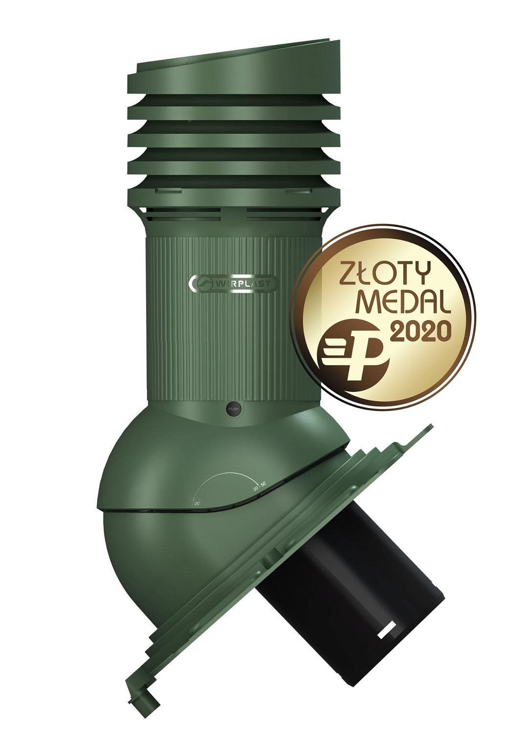 Вентиляционный выход Wirplast Wirovent Evo Uniwersal E17 125 RAL 6020