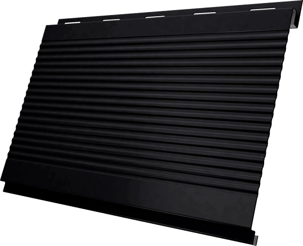 Вертикаль гофр Grand Line 0,5 Drap с пленкой RAL 9005 черный